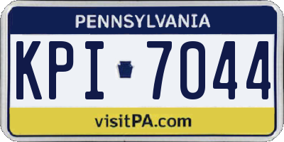 PA license plate KPI7044