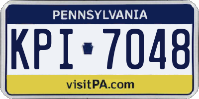 PA license plate KPI7048