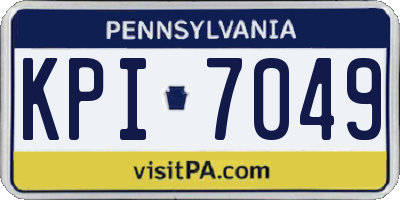 PA license plate KPI7049
