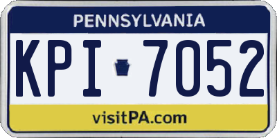 PA license plate KPI7052