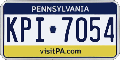 PA license plate KPI7054