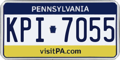 PA license plate KPI7055