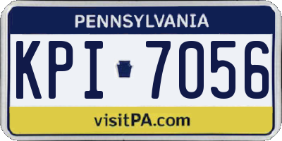 PA license plate KPI7056