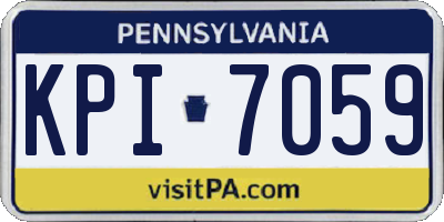 PA license plate KPI7059