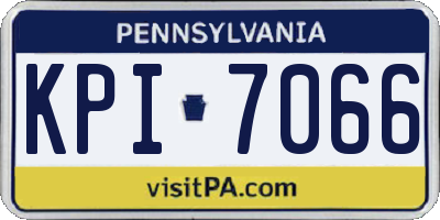 PA license plate KPI7066