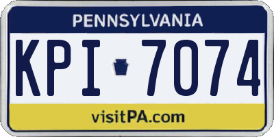 PA license plate KPI7074