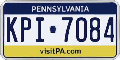 PA license plate KPI7084