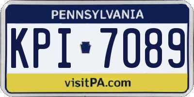 PA license plate KPI7089