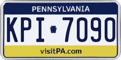 PA license plate KPI7090