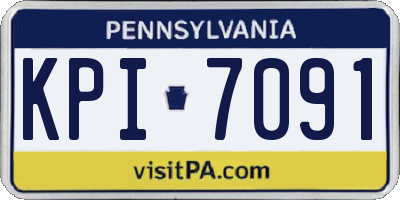 PA license plate KPI7091