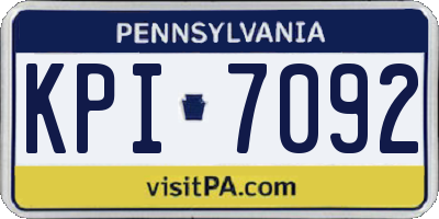 PA license plate KPI7092