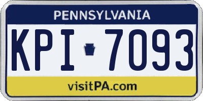 PA license plate KPI7093