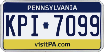 PA license plate KPI7099
