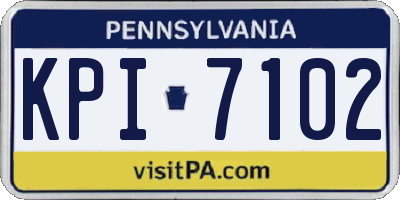 PA license plate KPI7102