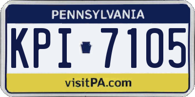 PA license plate KPI7105