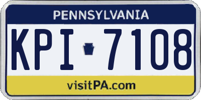 PA license plate KPI7108