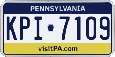 PA license plate KPI7109