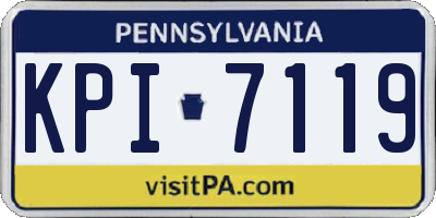 PA license plate KPI7119