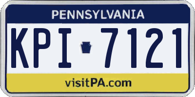 PA license plate KPI7121