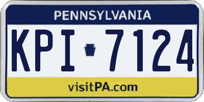 PA license plate KPI7124