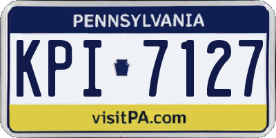 PA license plate KPI7127
