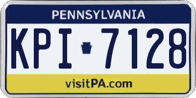 PA license plate KPI7128