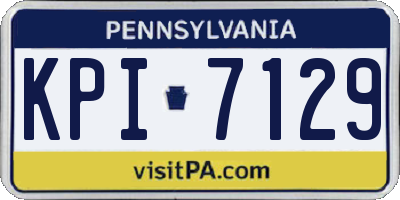 PA license plate KPI7129