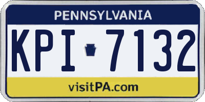 PA license plate KPI7132
