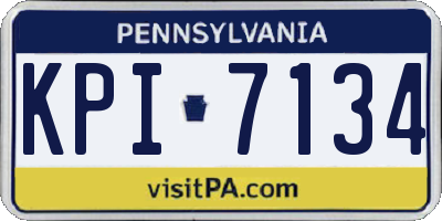 PA license plate KPI7134