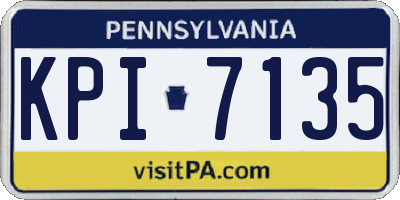PA license plate KPI7135
