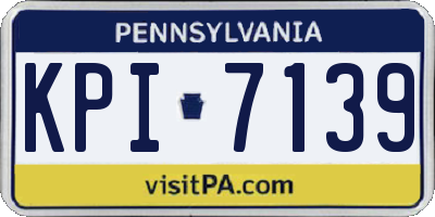 PA license plate KPI7139