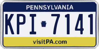 PA license plate KPI7141