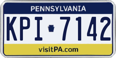 PA license plate KPI7142