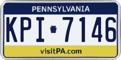 PA license plate KPI7146