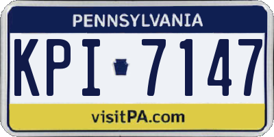 PA license plate KPI7147