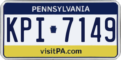PA license plate KPI7149