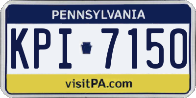 PA license plate KPI7150