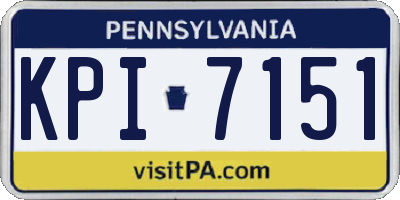 PA license plate KPI7151