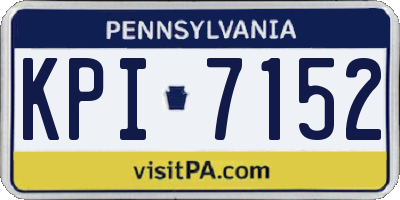 PA license plate KPI7152