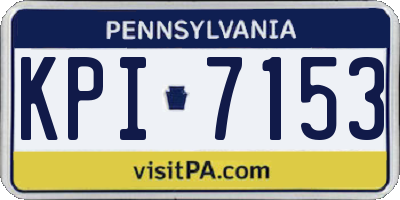 PA license plate KPI7153