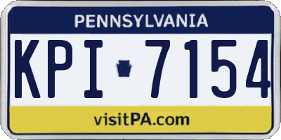 PA license plate KPI7154