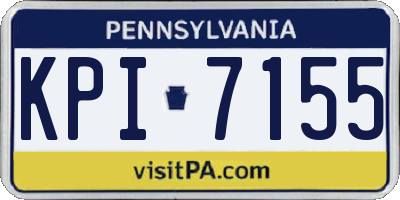 PA license plate KPI7155