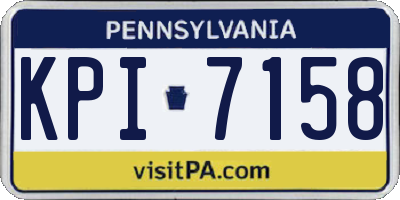 PA license plate KPI7158