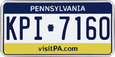 PA license plate KPI7160