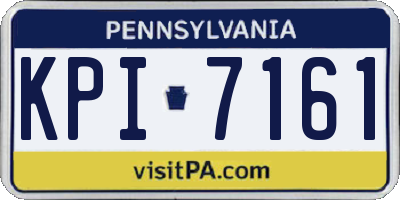 PA license plate KPI7161
