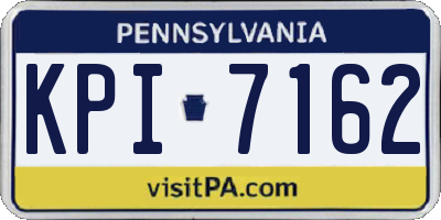 PA license plate KPI7162