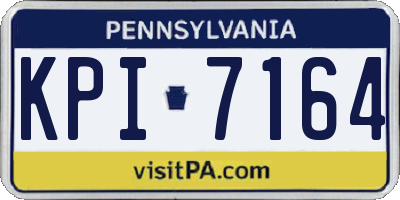 PA license plate KPI7164