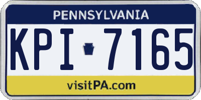 PA license plate KPI7165