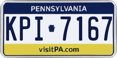 PA license plate KPI7167