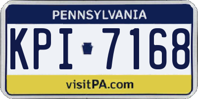PA license plate KPI7168
